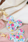 BRIGHT FLORAL MOUSE BAG CHARM/ KEYCHAIN