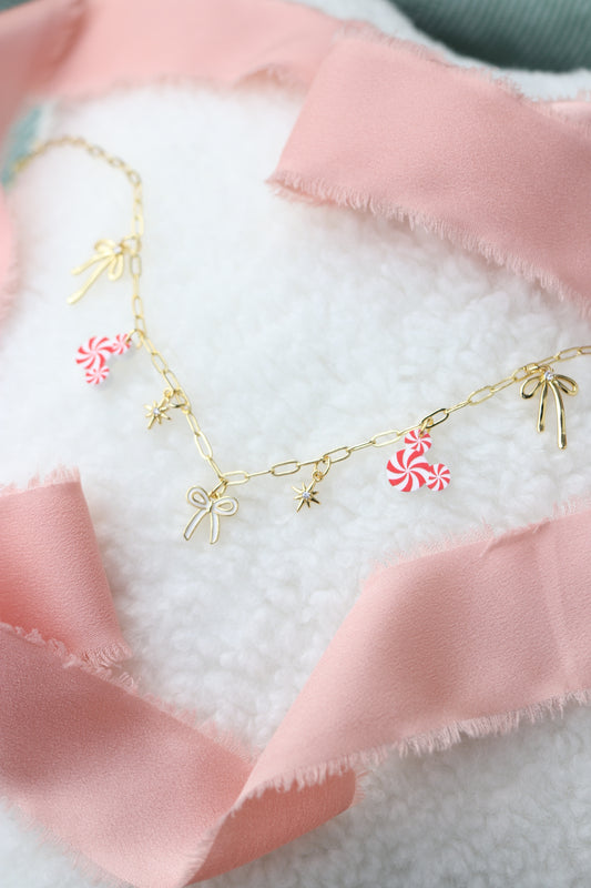 MOUSE PEPPERMINT MINI CHARM NECKLACE