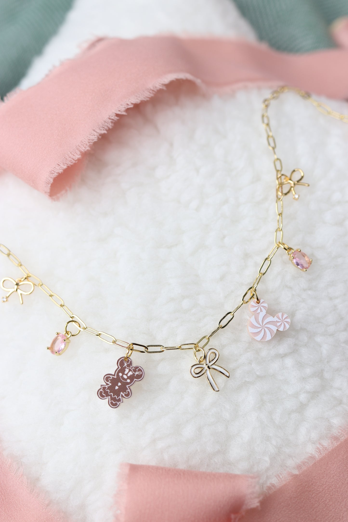 MISS MOUSE GINGERBREAD MINI CHARM NECKLACE
