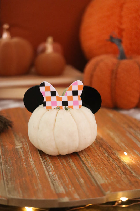 MOUSE PUMPKIN BOW