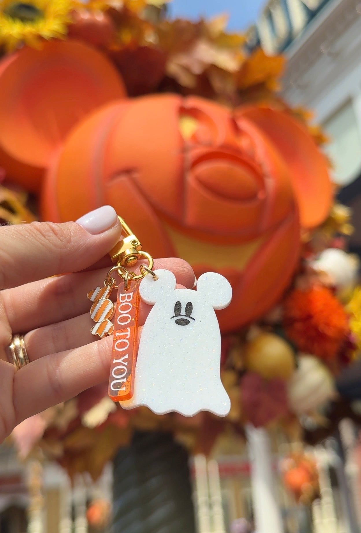 BOO TO YOU GHOST BAG CHARMS/ KEYCHAINS SET