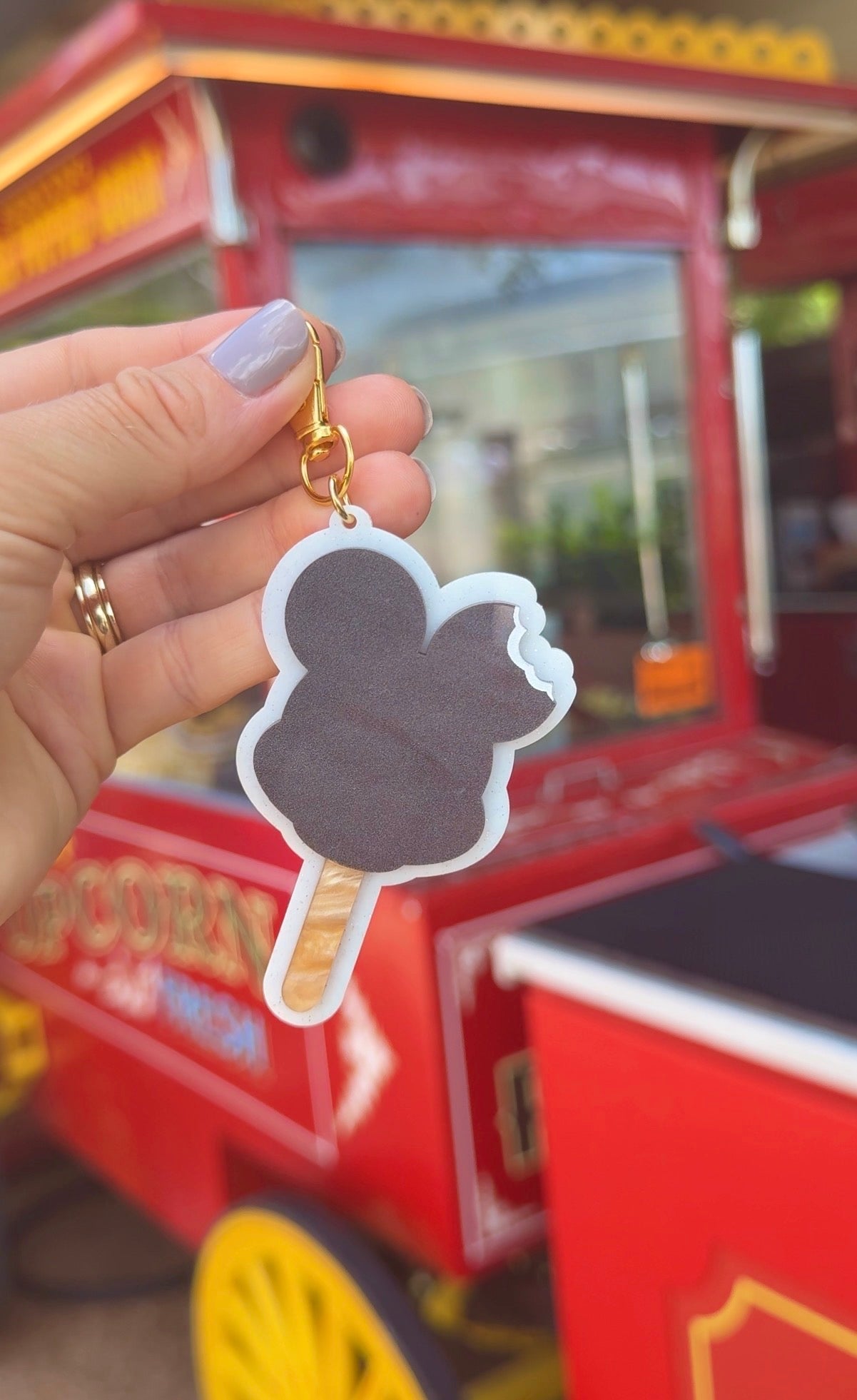 MOUSE ICE CREAM BAR BAG CHARM/ KEYCHAIN