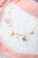 RAINBOW GLITTER MOUSE MINI CHARM NECKLACE