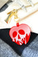 GLOW IN THE DARK POISON APPLE BAG CHARM/ KEYCHAIN