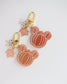 FALL MOUSE PUMPKIN BAG CHARM Set/ KEYCHAIN
