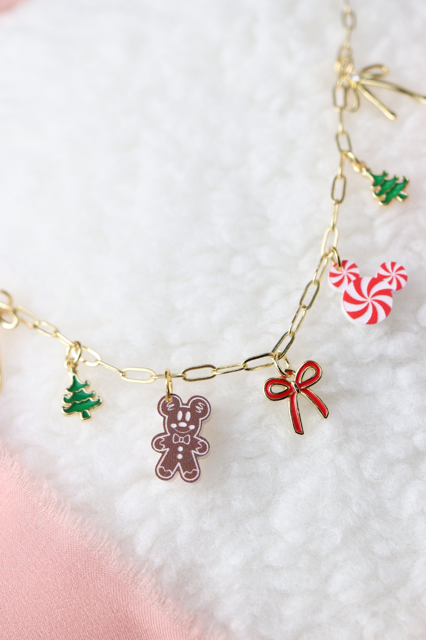 MOUSE GINGERBREAD MINI CHARM NECKLACE