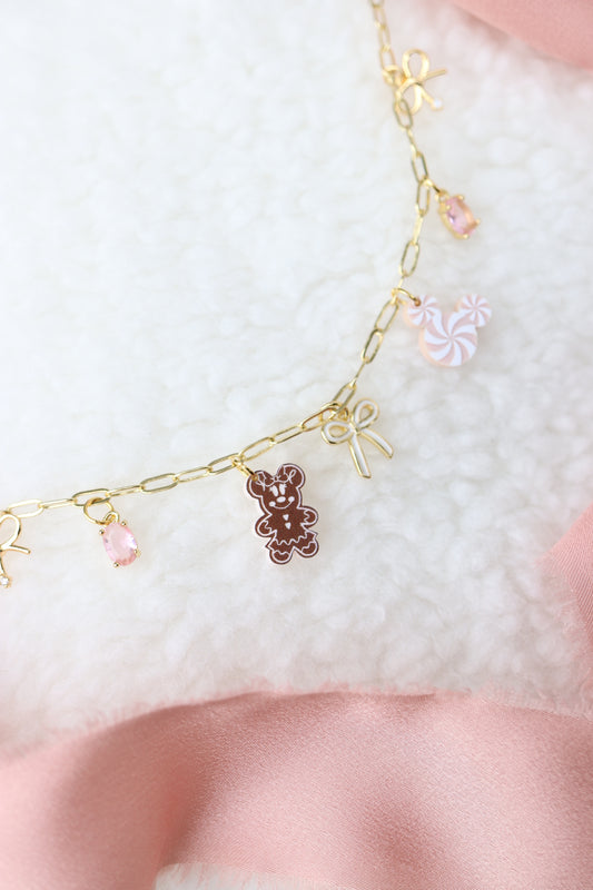 MISS MOUSE GINGERBREAD MINI CHARM NECKLACE