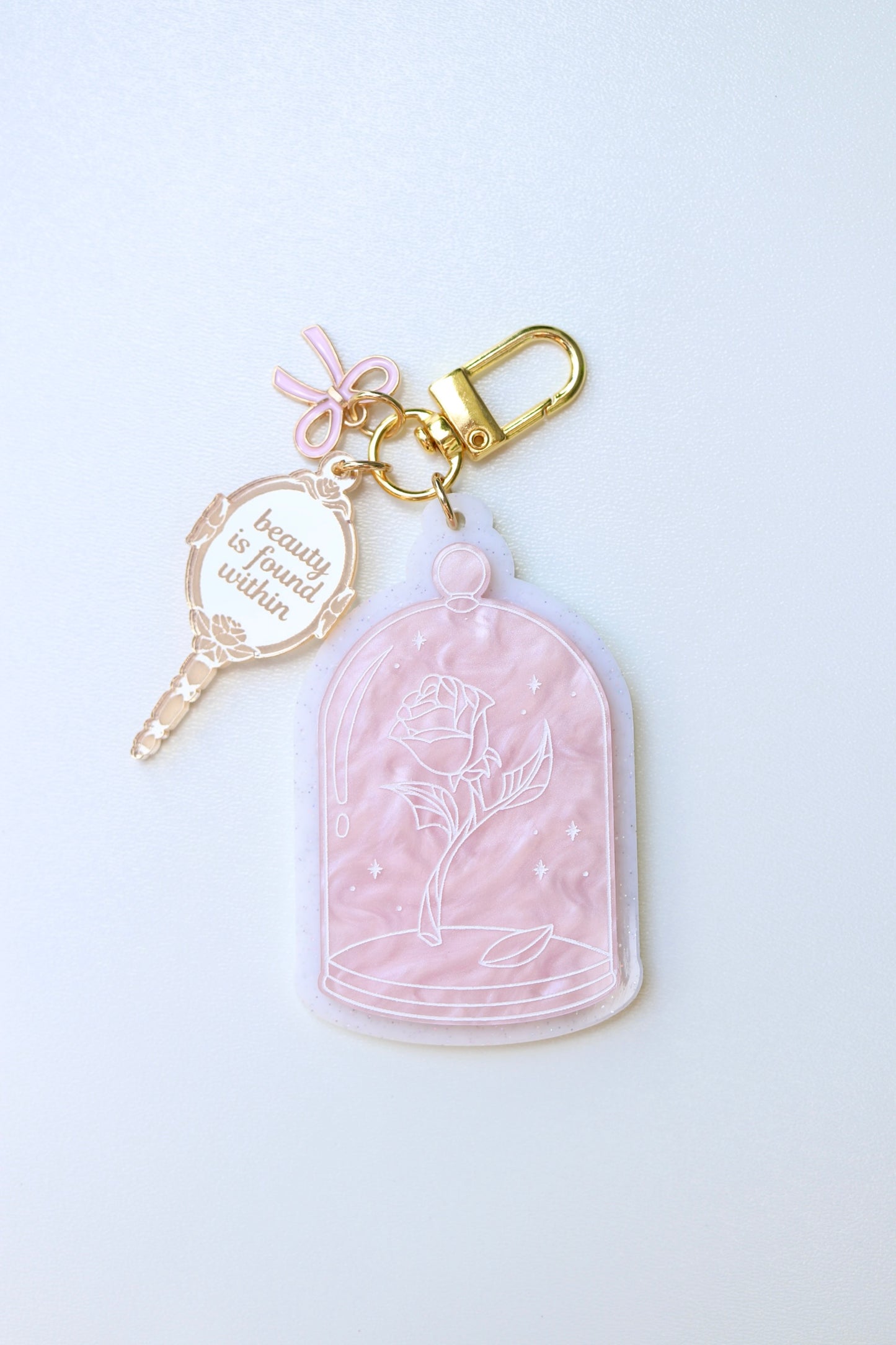 ROSE BAG CHARM SET/ KEYCHAIN