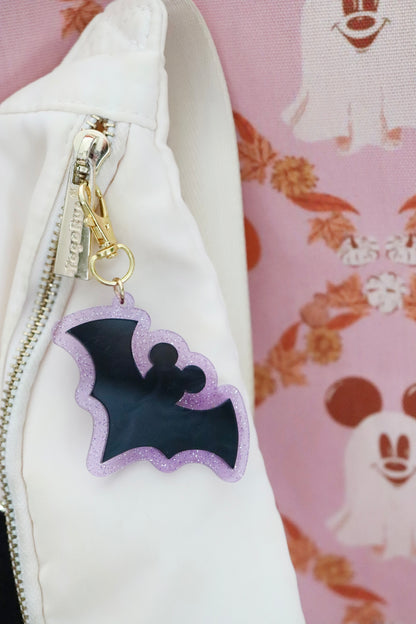 MOUSE BAT WITH GLITTER BAG CHARMS/ KEYCHAINS