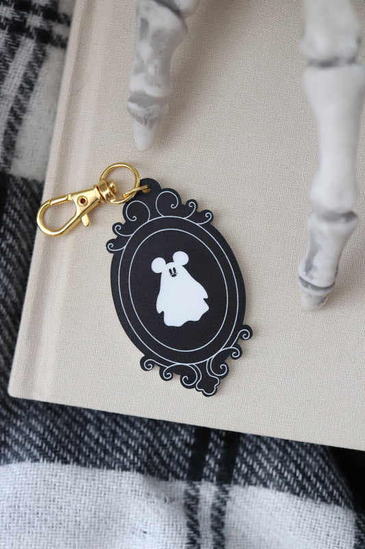 MOUSE GHOST FRAME BAG CHARMS/ KEYCHAINS