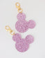 PINK SPARKLE GLITTER MOUSE BAG CHARM/ KEYCHAIN