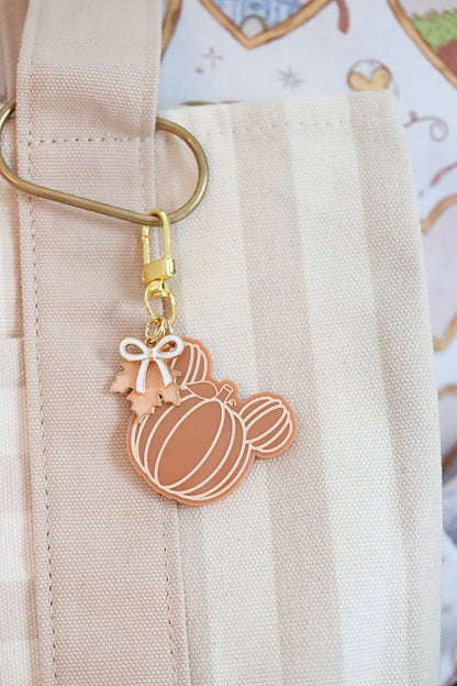 FALL MOUSE PUMPKIN BAG CHARM Set/ KEYCHAIN