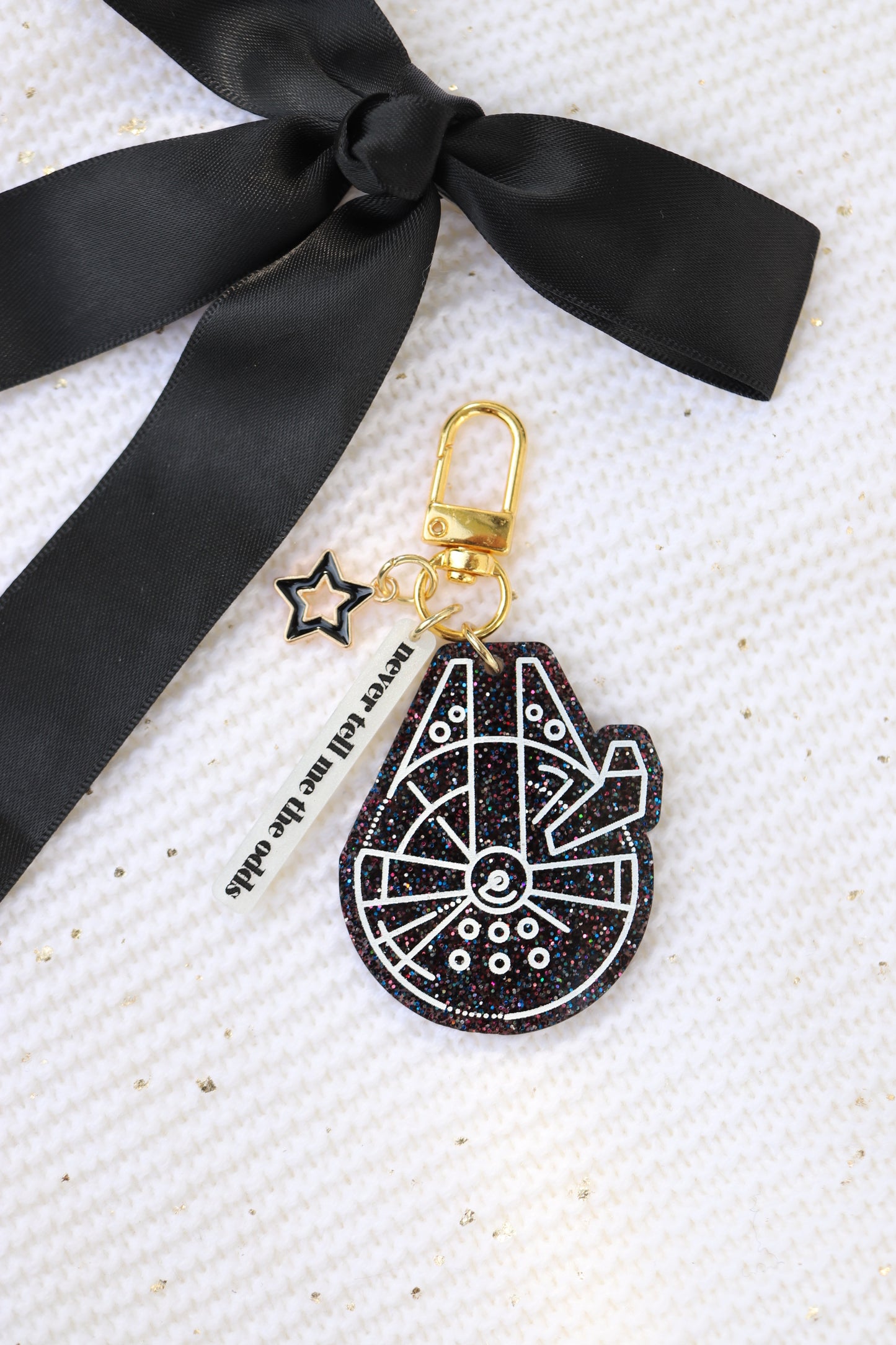 GALAXY SHIP BAG CHARM SET/ KEYCHAIN