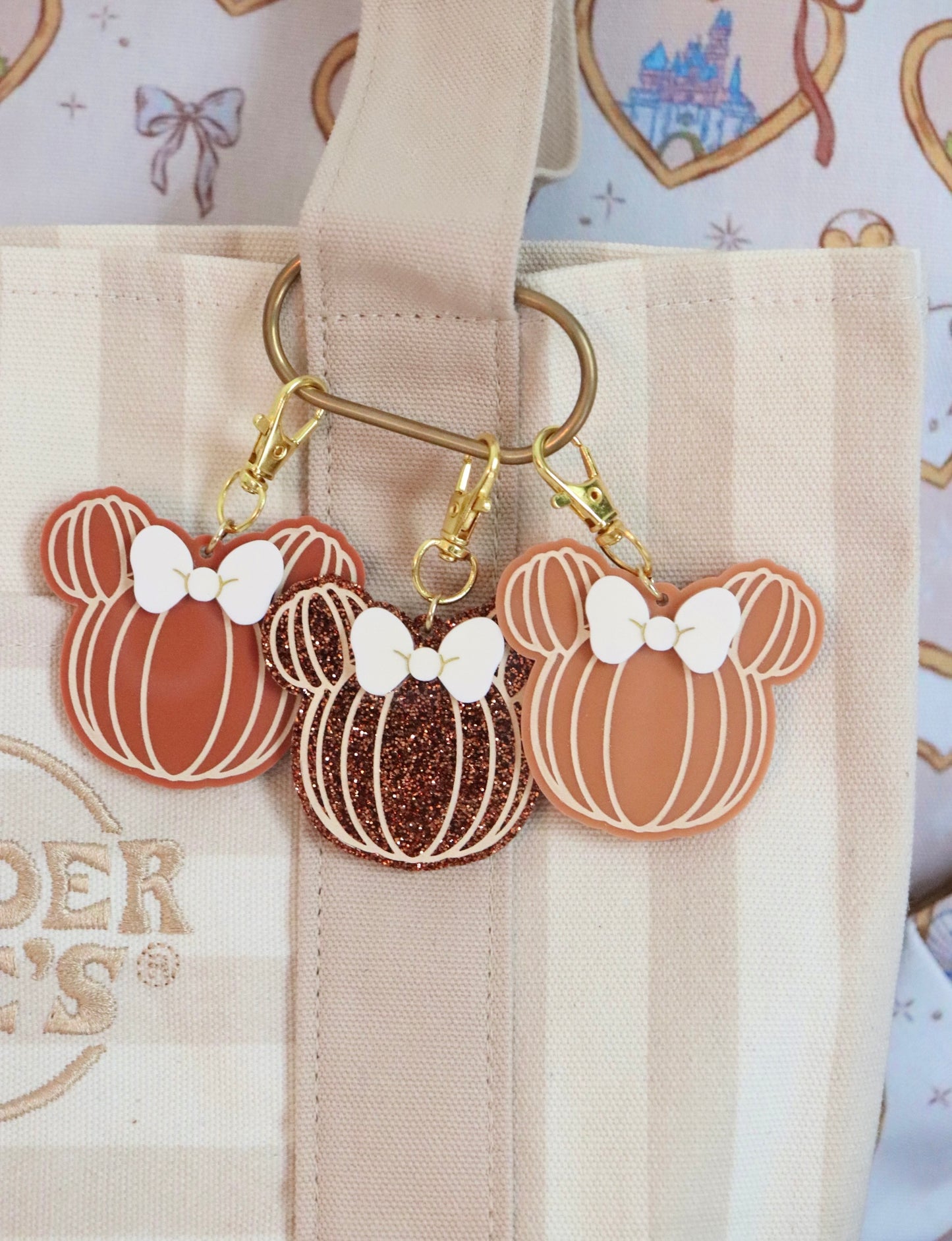 FALL MISS MOUSE PUMPKIN BAG CHARMS/ KEYCHAINS