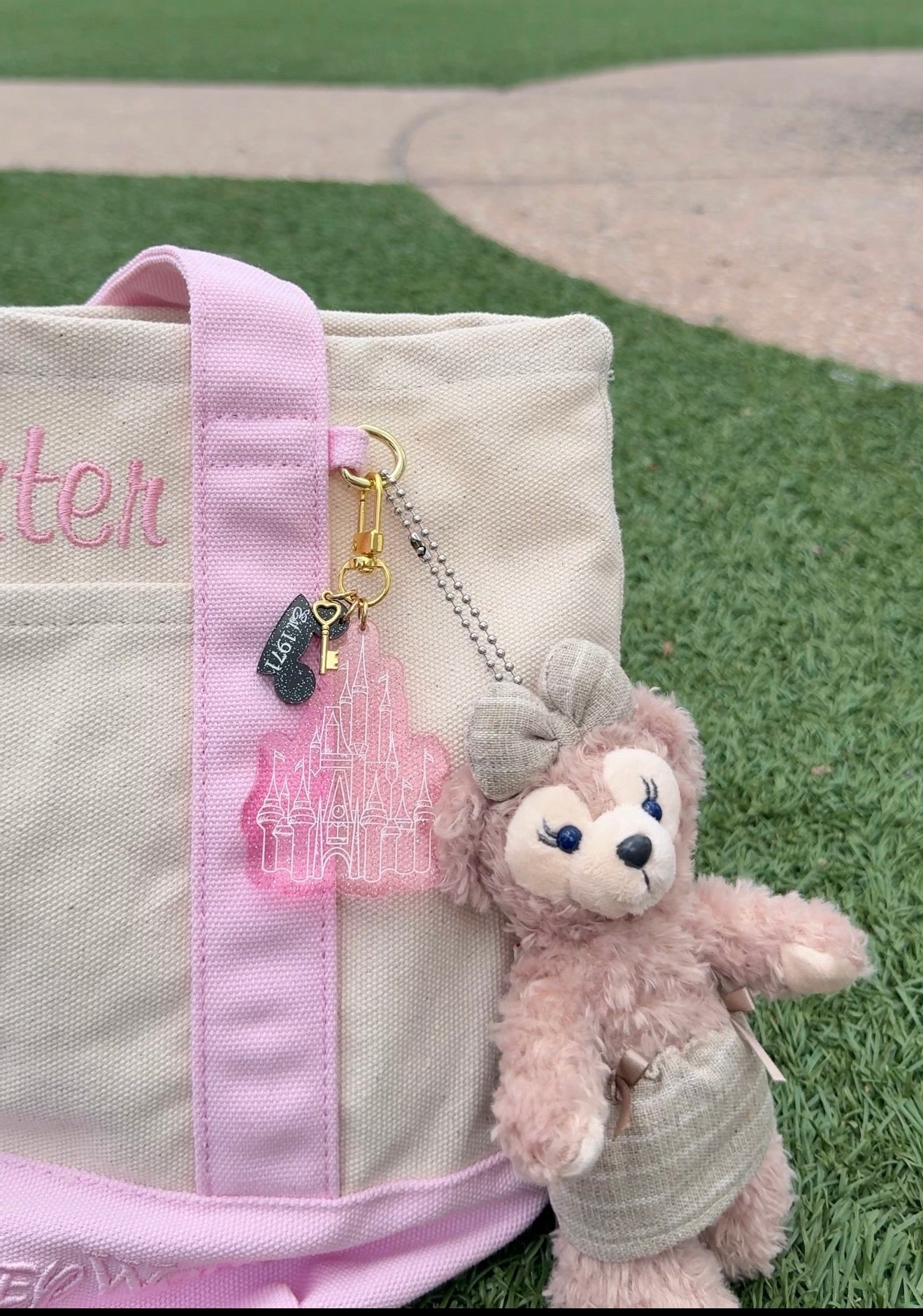 JELLY GLITTER 1971 CASTLE BAG CHARM/ KEYCHAIN