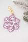 GLITTER DOUBLE SNOWFLAKE BAG CHARMS/ KEYCHAINS