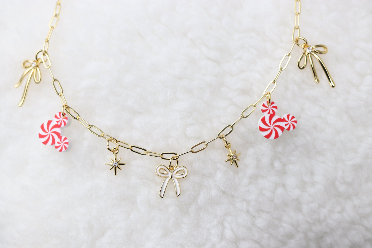 MOUSE PEPPERMINT MINI CHARM NECKLACE