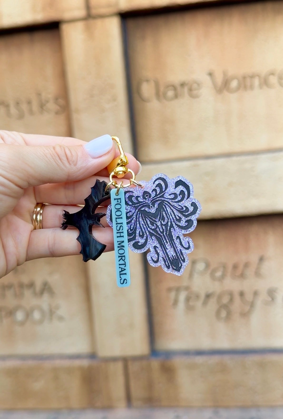 FOOLISH MORTALS BAG CHARMS/ KEYCHAINS SET