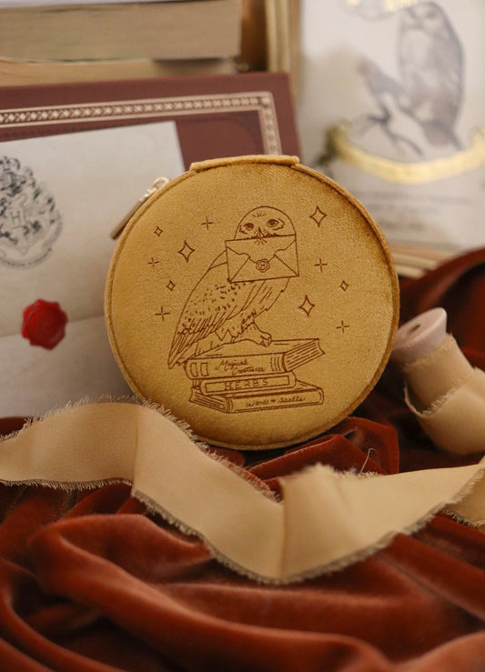 GOLD OWL JEWELRY CASE