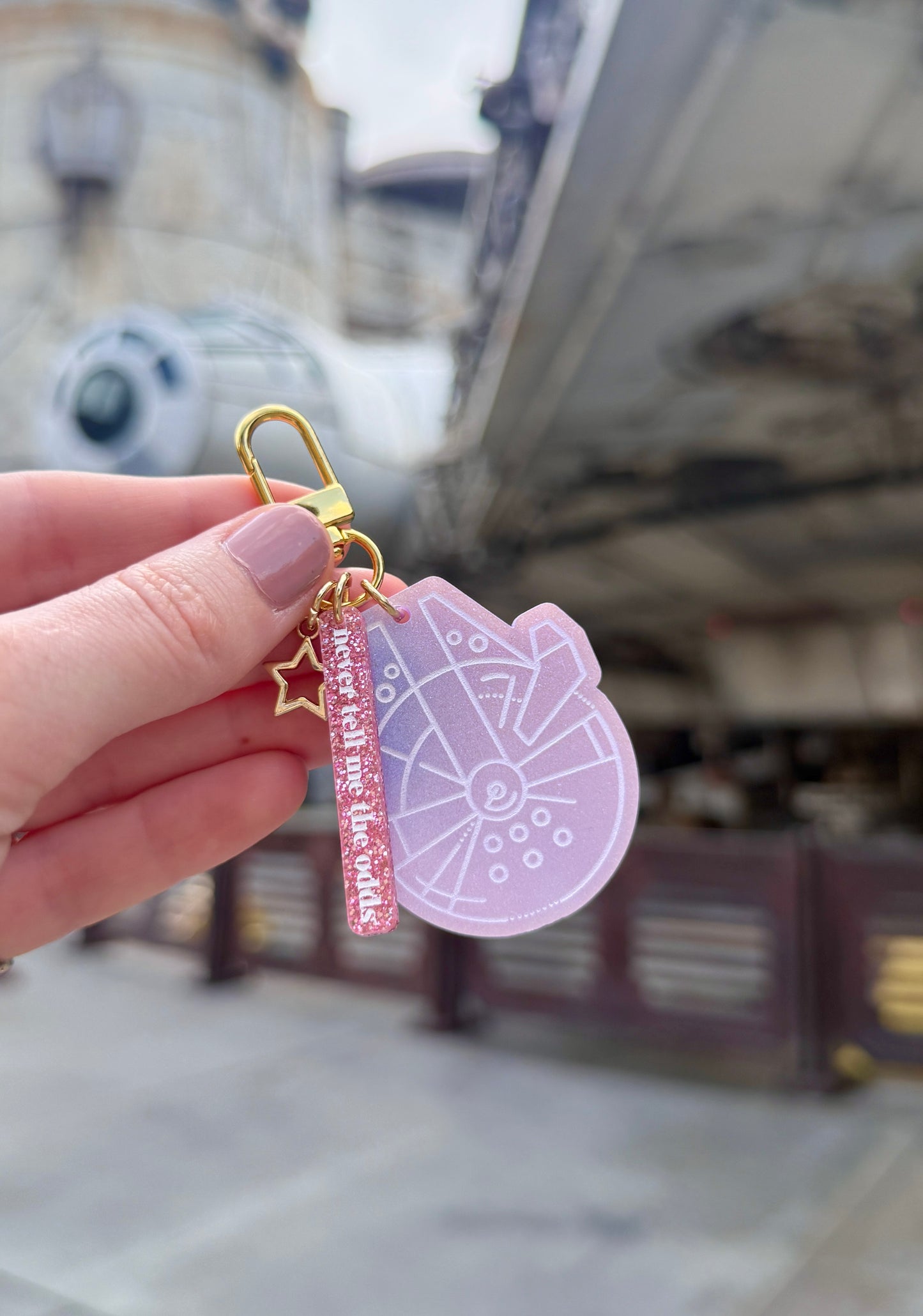 GALAXY SHIP BAG CHARM SET/ KEYCHAIN