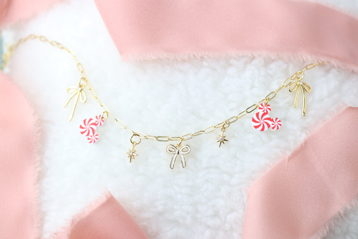 MOUSE PEPPERMINT MINI CHARM NECKLACE