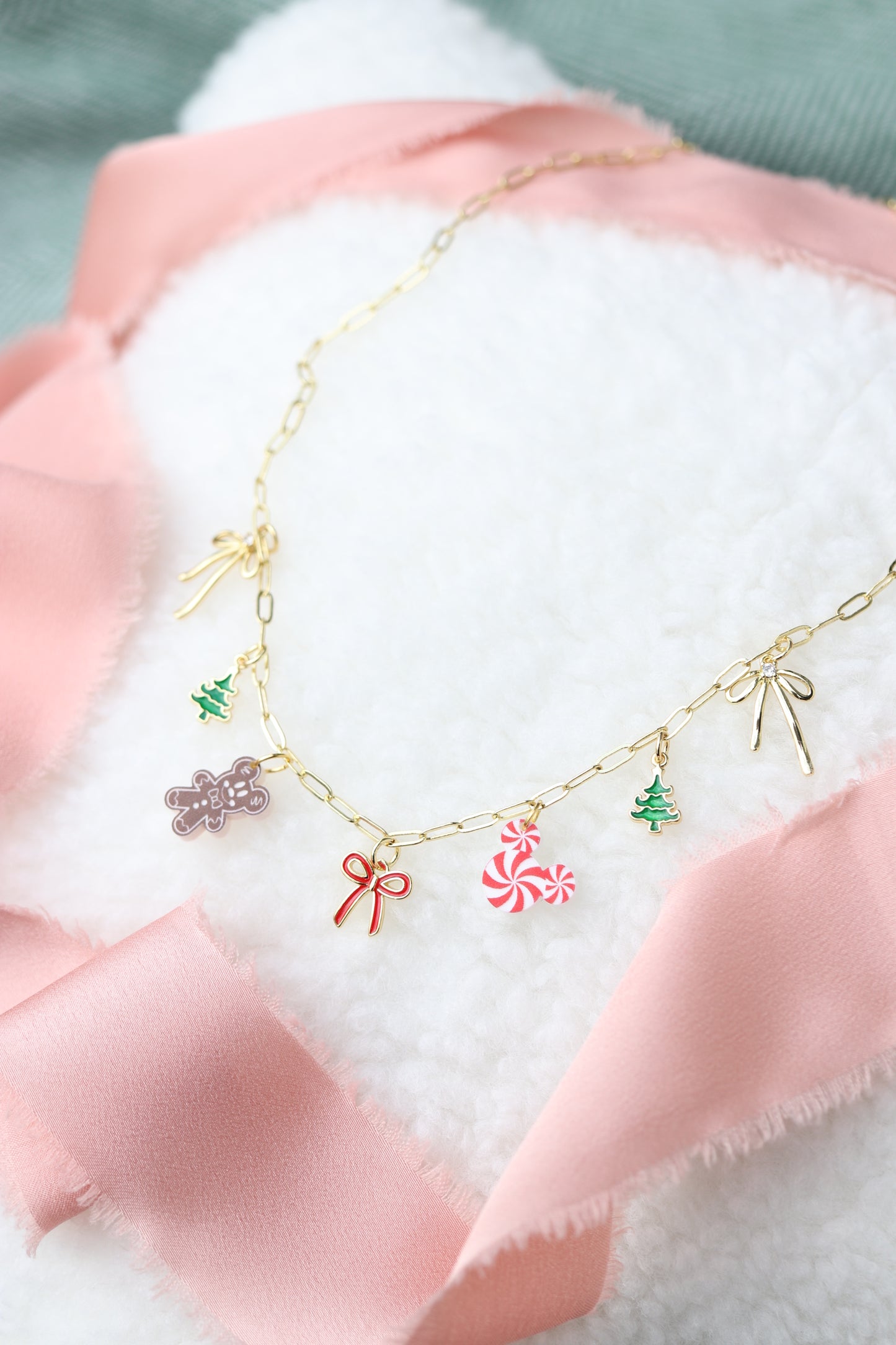 MOUSE GINGERBREAD MINI CHARM NECKLACE