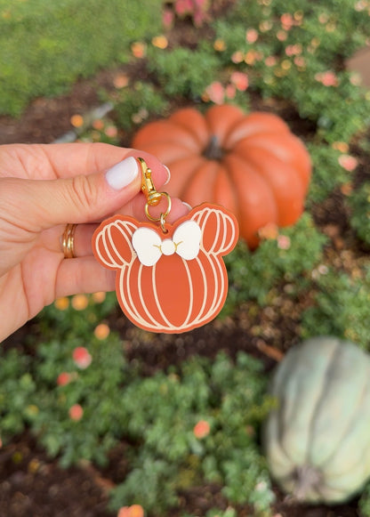 FALL MISS MOUSE PUMPKIN BAG CHARMS/ KEYCHAINS