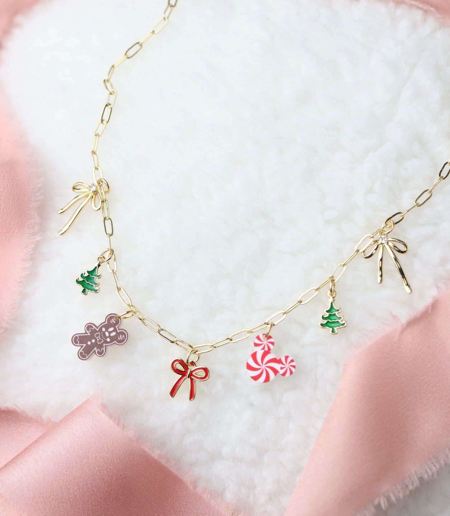 MOUSE GINGERBREAD MINI CHARM NECKLACE