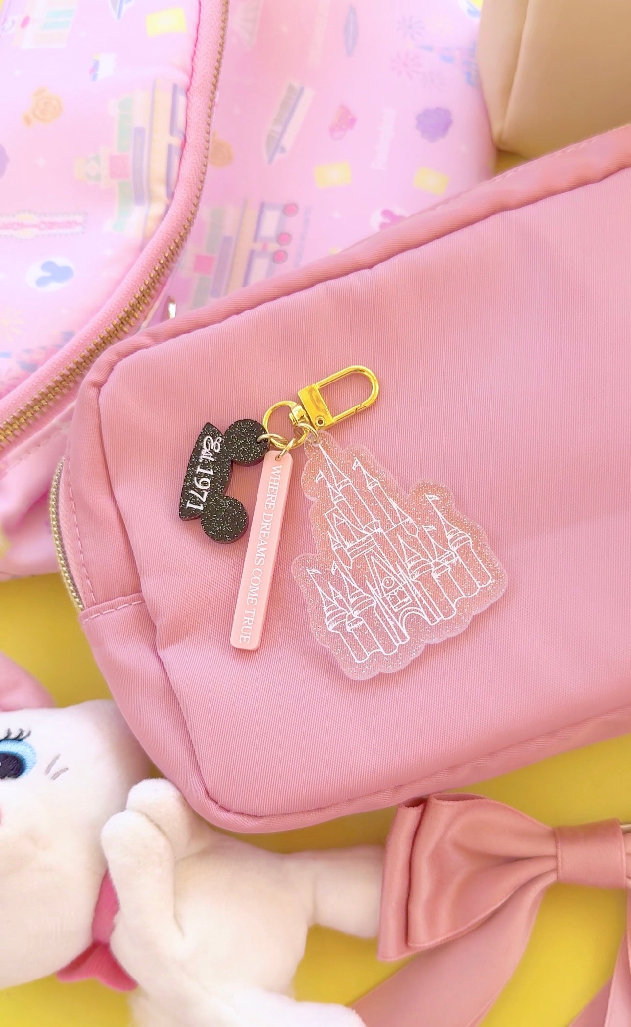 JELLY GLITTER DREAMS CASTLE BAG CHARM/ KEYCHAIN