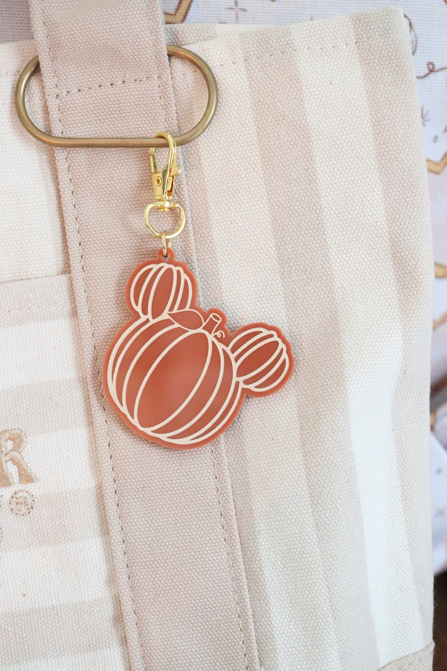 FALL MOUSE PUMPKIN BAG CHARMS/ KEYCHAINS