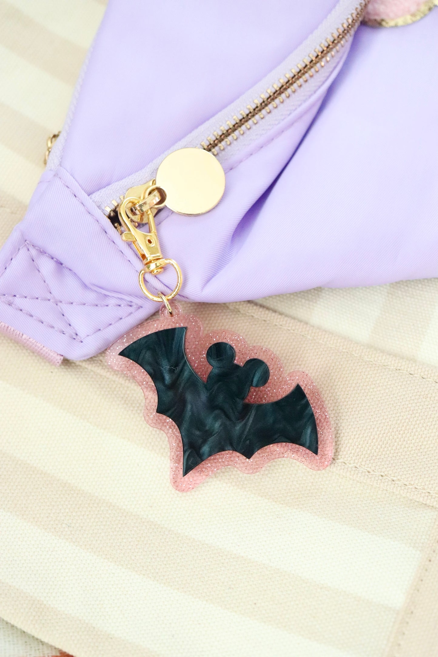 MOUSE BAT WITH GLITTER BAG CHARMS/ KEYCHAINS