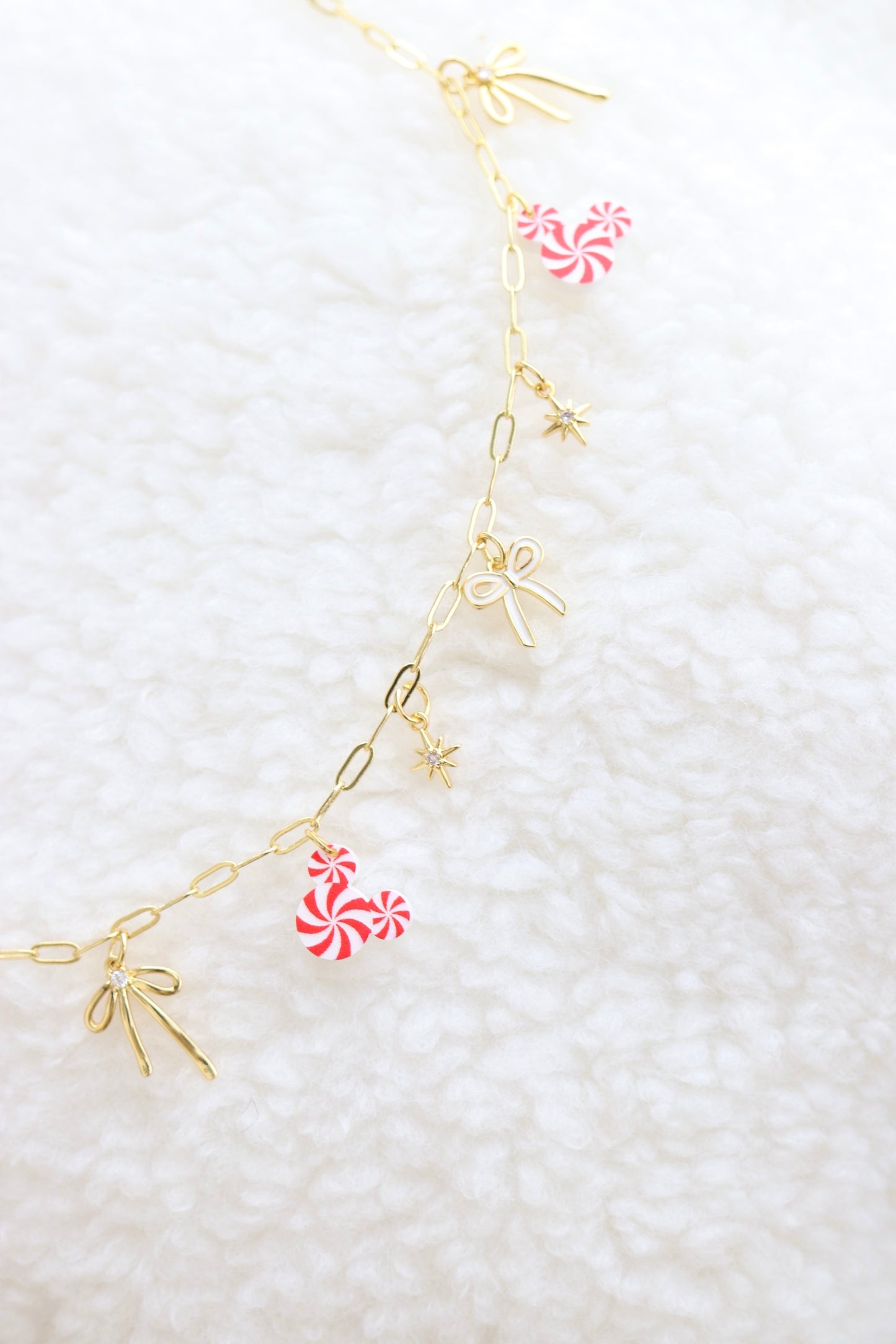 MOUSE PEPPERMINT MINI CHARM NECKLACE