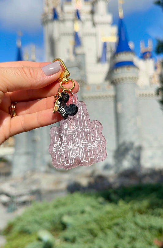 JELLY GLITTER 1971 CASTLE BAG CHARM/ KEYCHAIN