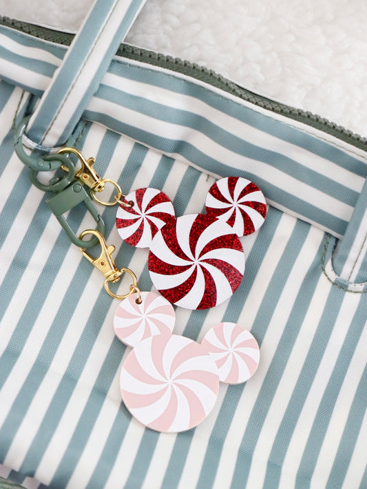 PEPPERMINT MOUSE BAG CHARMS/ KEYCHAINS