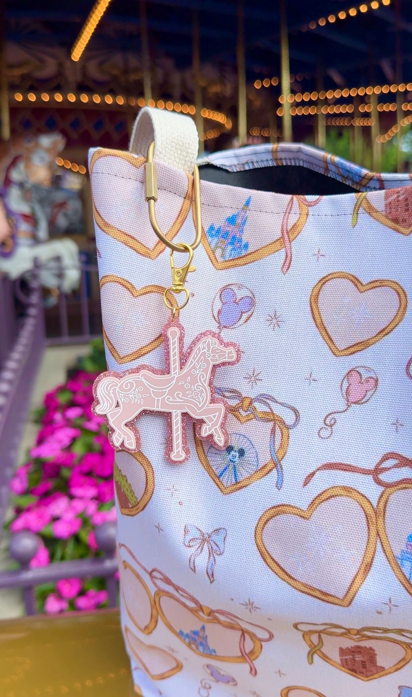 CAROUSEL HORSE BAG CHARM SET/ KEYCHAIN