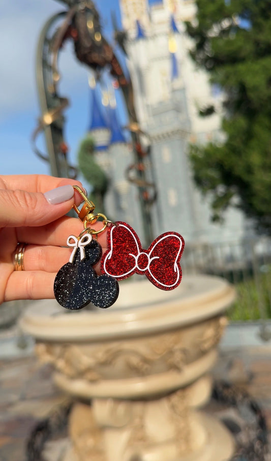 CLASSIC MISS MOUSE BAG CHARM SET/ KEYCHAIN