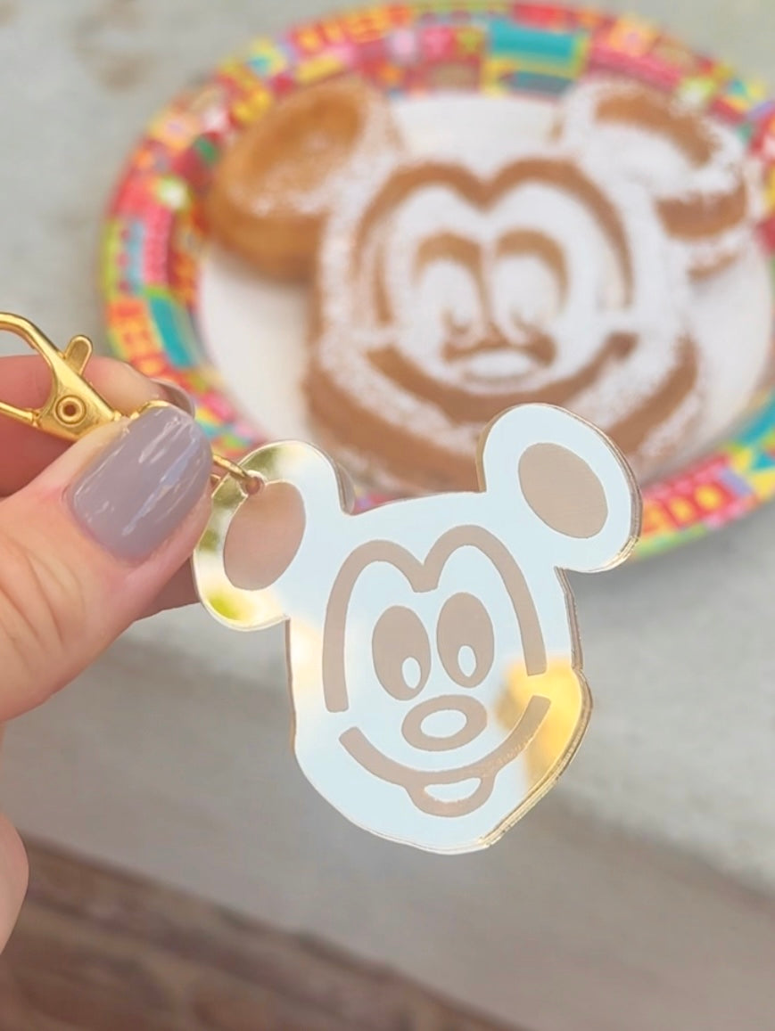 MOUSE WAFFLE BAG CHARM/KEYCHAIN