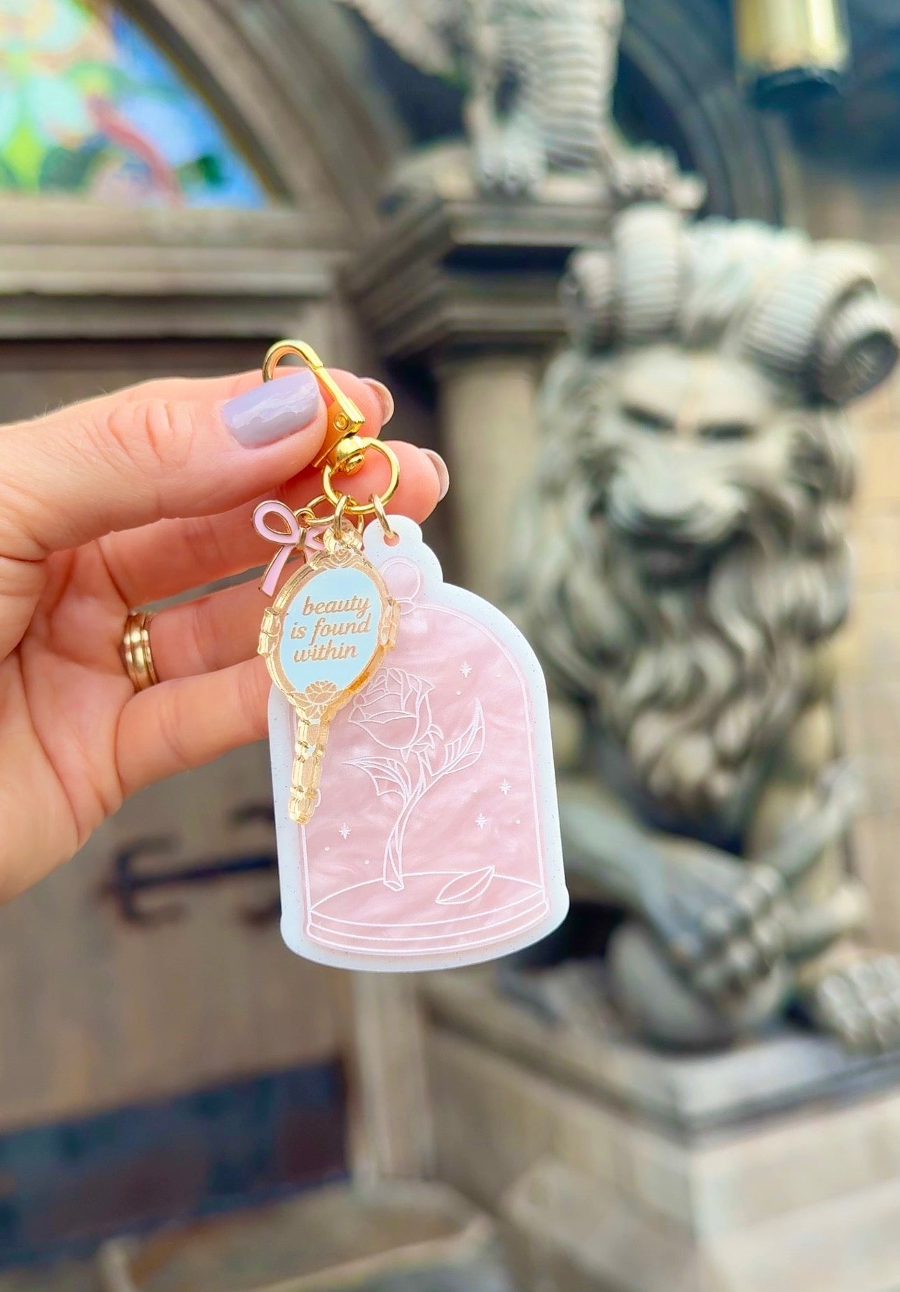ROSE BAG CHARM SET/ KEYCHAIN