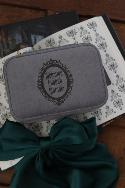 FOOLISH MORTALS SUEDE JEWELRY CASE