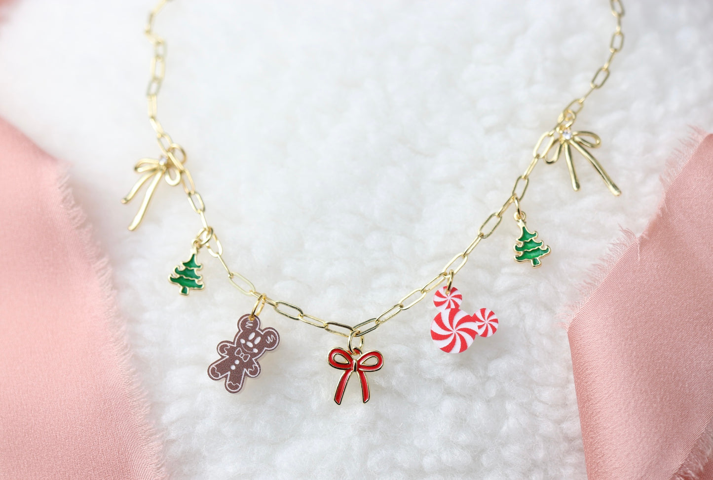 MOUSE GINGERBREAD MINI CHARM NECKLACE