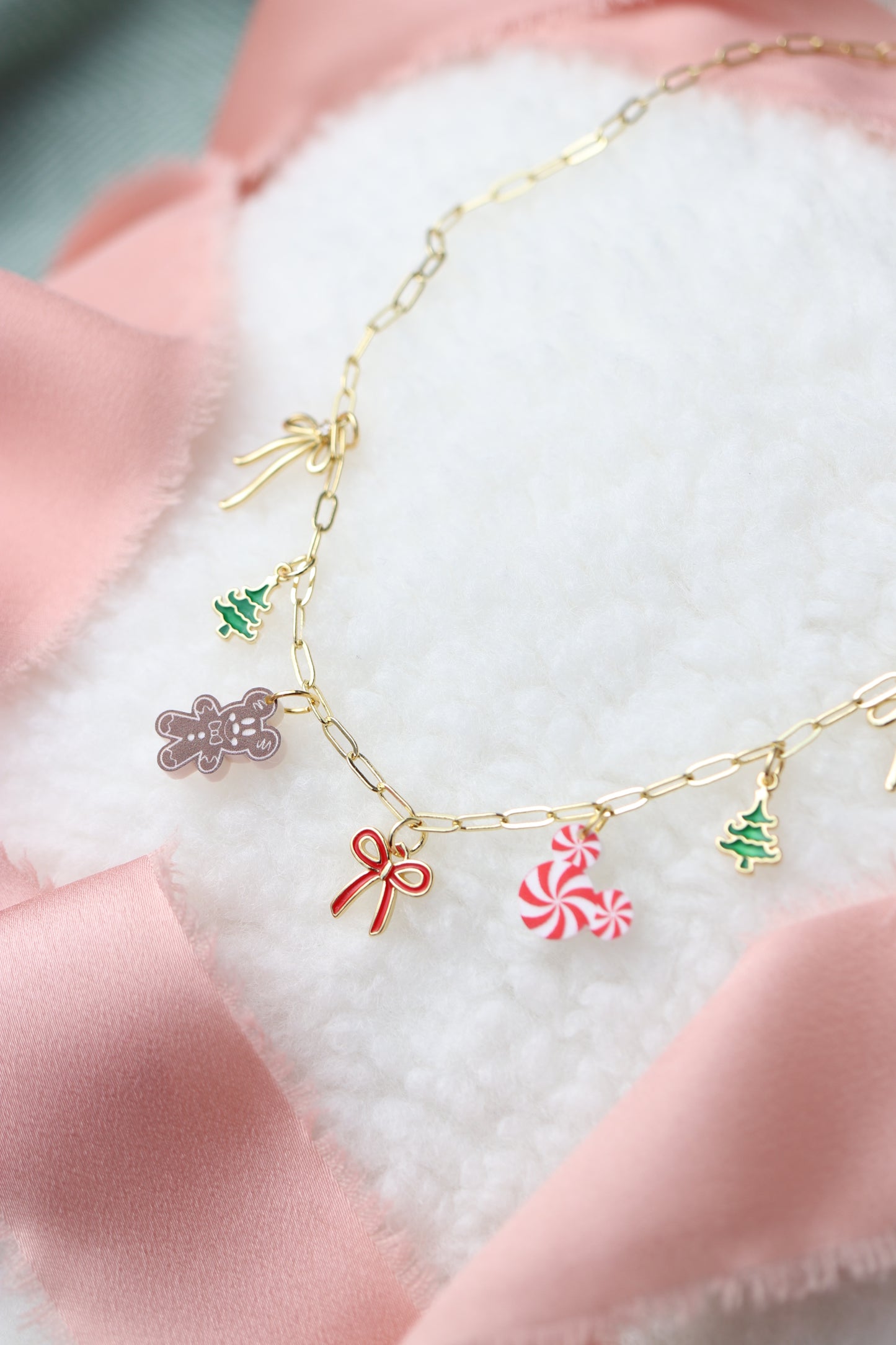 MOUSE GINGERBREAD MINI CHARM NECKLACE
