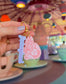 TEA CUPS BAG CHARM SET/ KEYCHAIN