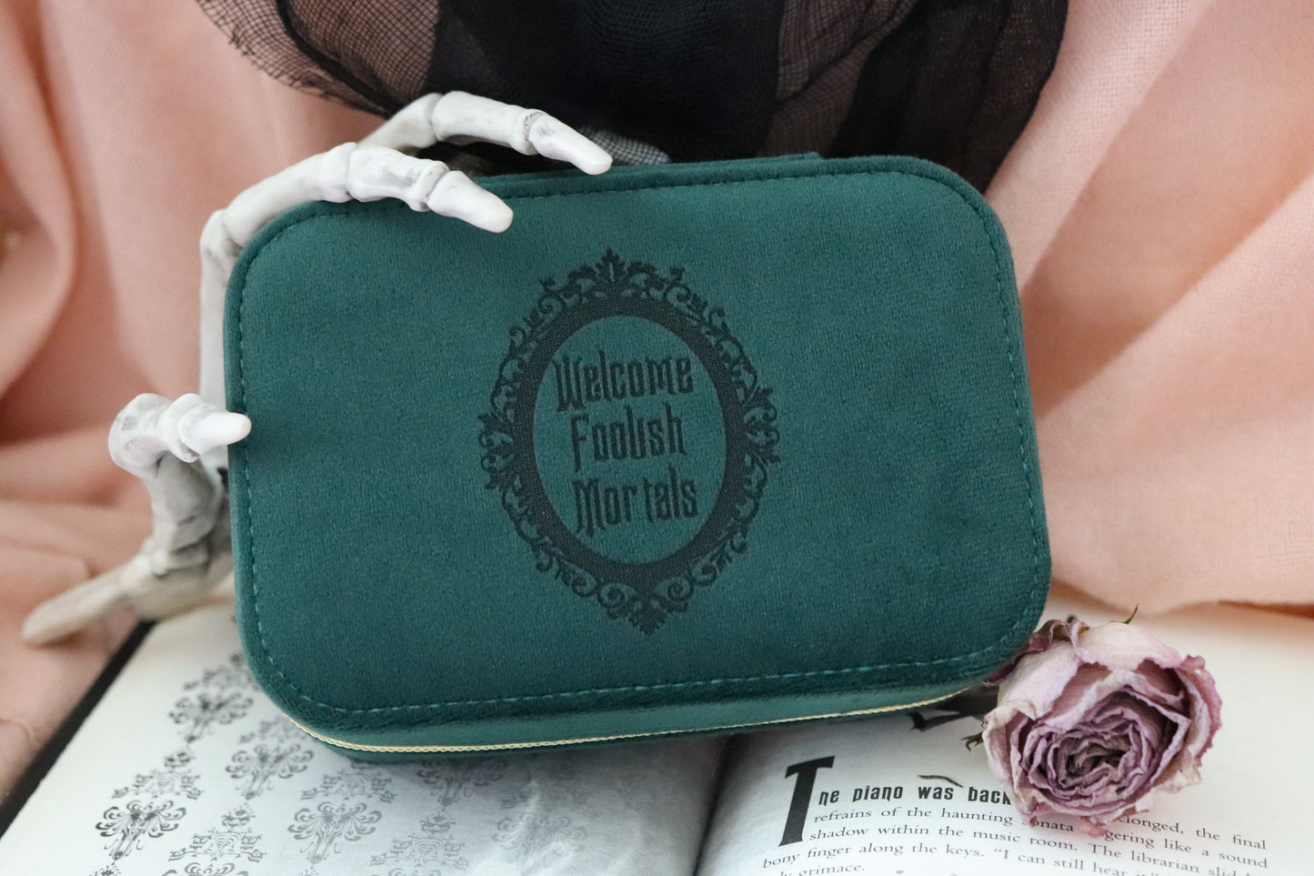 FOOLISH MORTALS SUEDE JEWELRY CASE