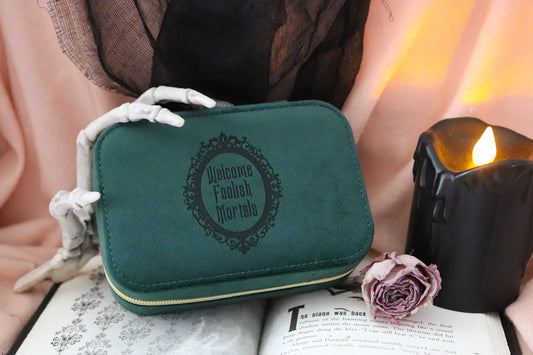 FOOLISH MORTALS SUEDE JEWELRY CASE